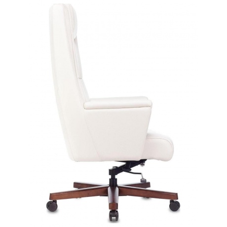 Кресло руководителя Бюрократ _DUKE белый, кожа, крестовина металл/дерево - фото 3