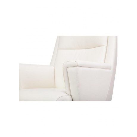 Кресло руководителя Бюрократ _DUKE белый, кожа, крестовина металл/дерево - фото 7