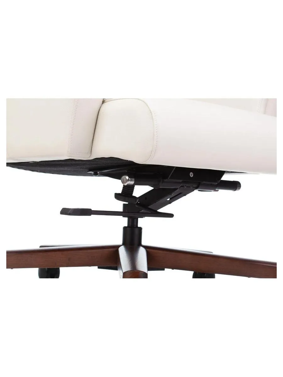 Кресло руководителя Бюрократ _DUKE белый, кожа, крестовина металл/дерево - фото 8