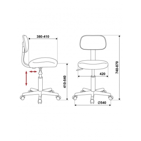 Кресло Бюрократ CH-1201NX/GREY темно-серый - фото 5