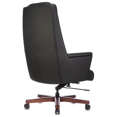 Кресло руководителя Бюрократ _DUKE черный, кожа, крестовина металл/дерево - фото 4