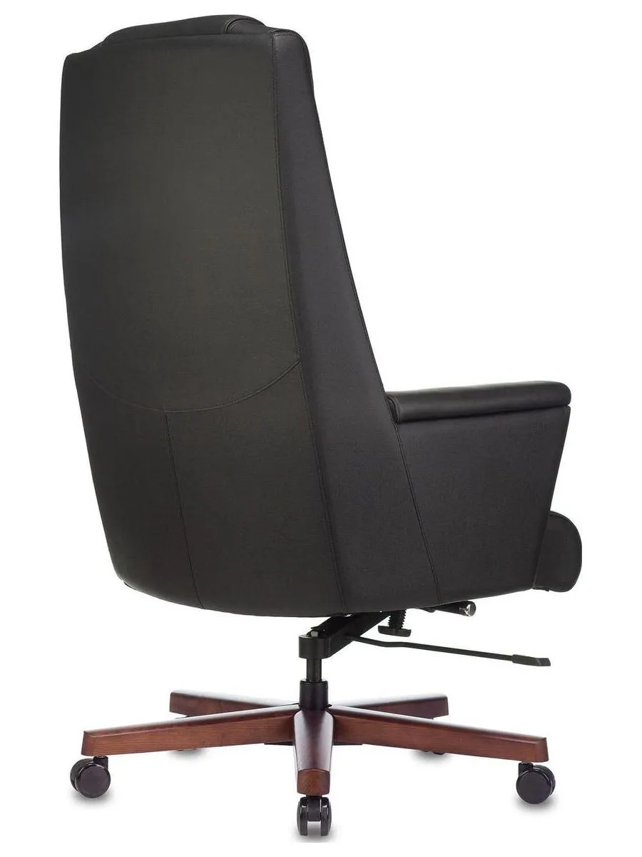 Кресло руководителя Бюрократ _DUKE черный, кожа, крестовина металл/дерево - фото 4