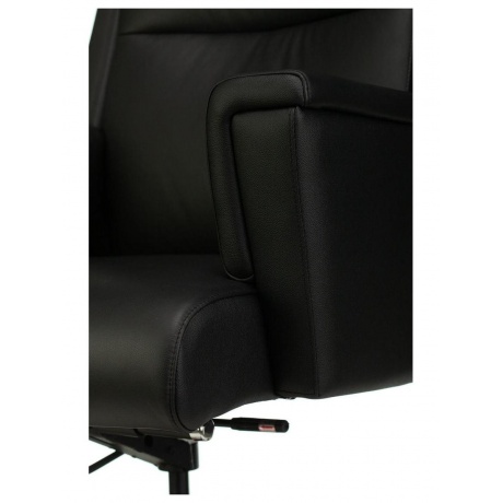 Кресло руководителя Бюрократ _DUKE черный, кожа, крестовина металл/дерево - фото 6