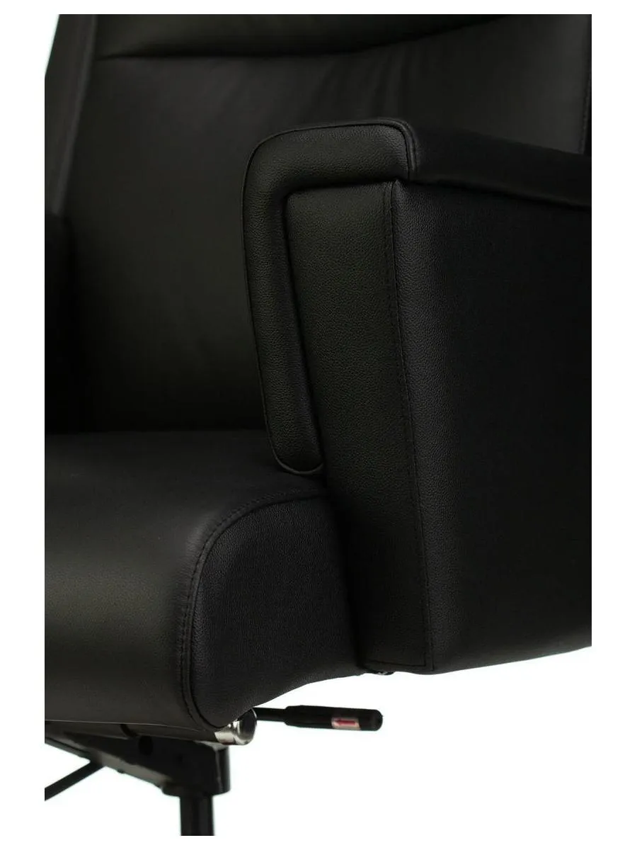 Кресло руководителя Бюрократ _DUKE черный, кожа, крестовина металл/дерево - фото 6