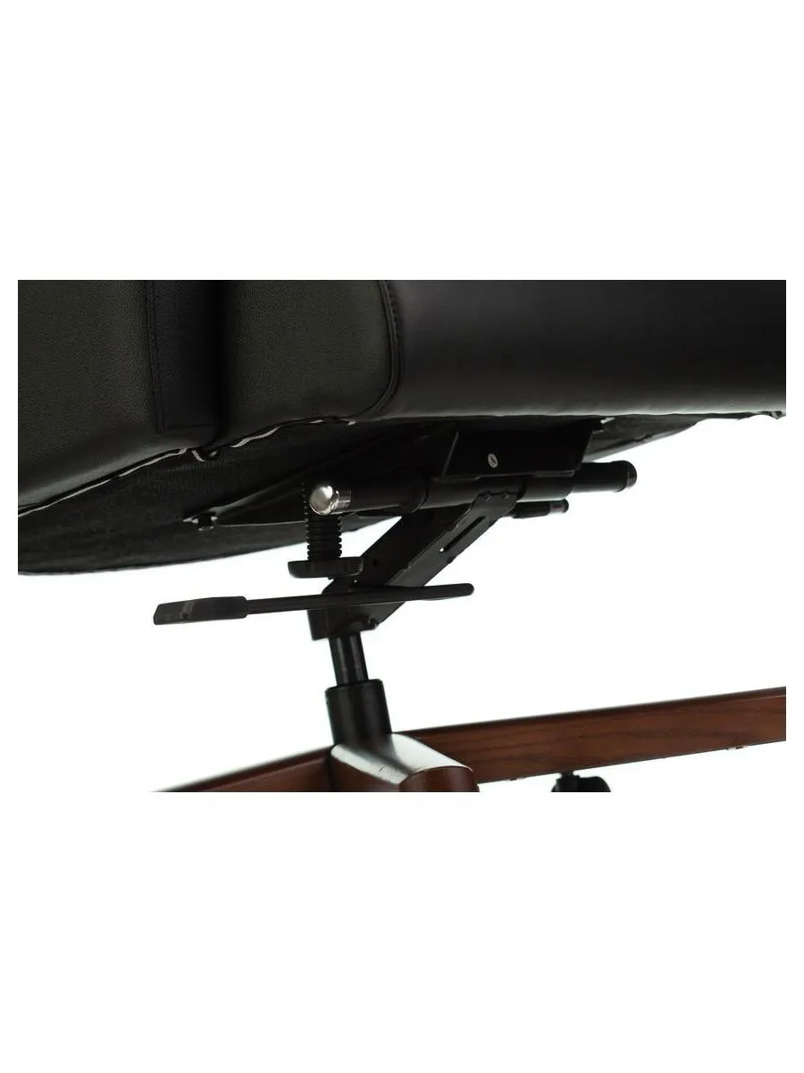 Кресло руководителя Бюрократ _DUKE черный, кожа, крестовина металл/дерево - фото 9
