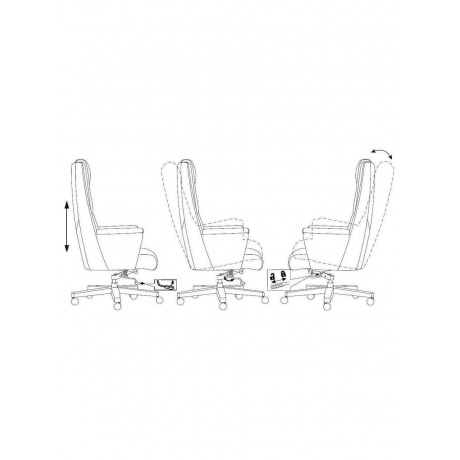 Кресло руководителя Бюрократ _DUKE черный, кожа, крестовина металл/дерево - фото 10