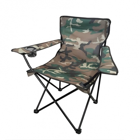 

Кресло складное туристическое садовое с подстаканником в чехле, камуфляж, DASWERK, 680046