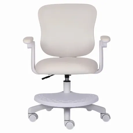 Кресло детское с подставкой для ног BRABIX Sky MG-206, велюр, бе...