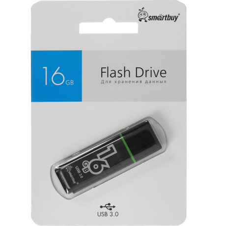 Флешка SmartBuy Glossy series USB 16GB Dark Grey - фото 3