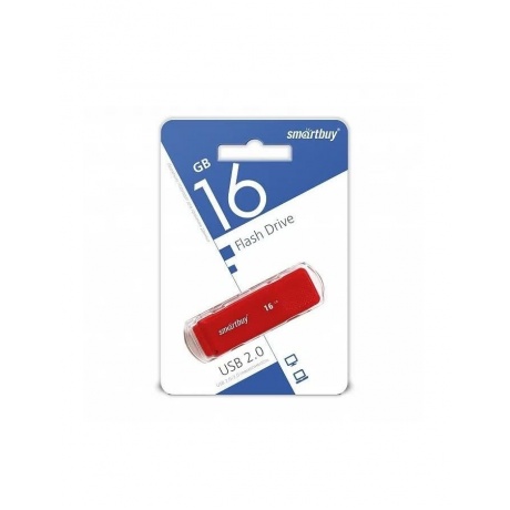 Флэшка Smartbuy USB 2.0 Flash Drive 16GB Dock Red  (SB16GBDK-R) - фото 2