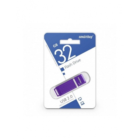 Флэшка Smartbuy USB 2.0 Flash Drive 32GB Quartz series Violet (SB32GBQZ-V) - фото 1