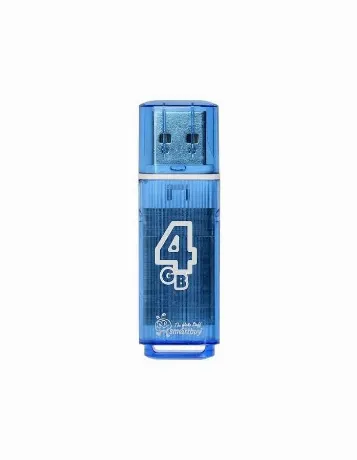 Флэшка Smartbuy USB 2.0 Flash Drive 4GB Glossy series Blue (SB4G...