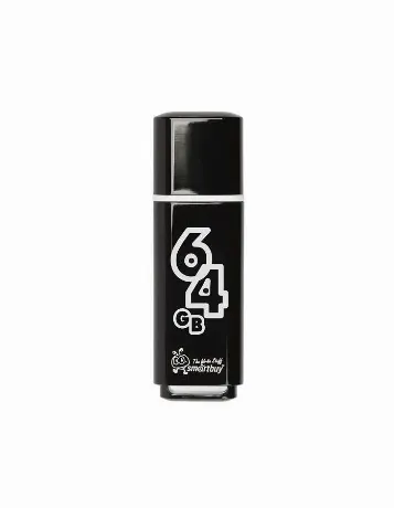 Флэшка Smartbuy USB 2.0 Flash Drive 64GB Glossy series Black (SB...