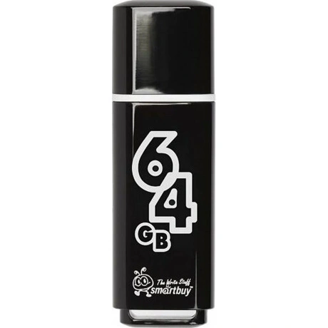 Флэшка Smartbuy USB 2.0 Flash Drive 64GB Glossy series Black (SB...