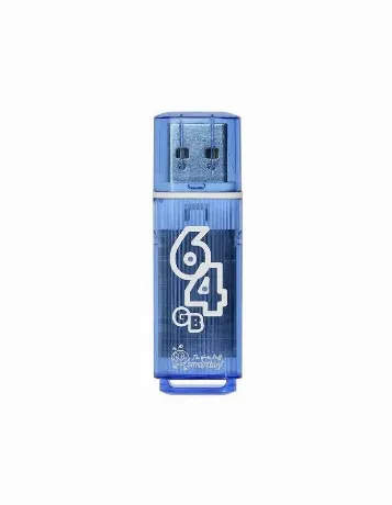 Флэшка Smartbuy USB 2.0 Flash Drive 64GB Glossy series Blue (SB6...