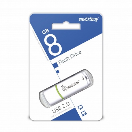Флэшка Smartbuy USB 2.0 Flash Drive 8GB Crown White (SB8GBCRW-W) - фото 3