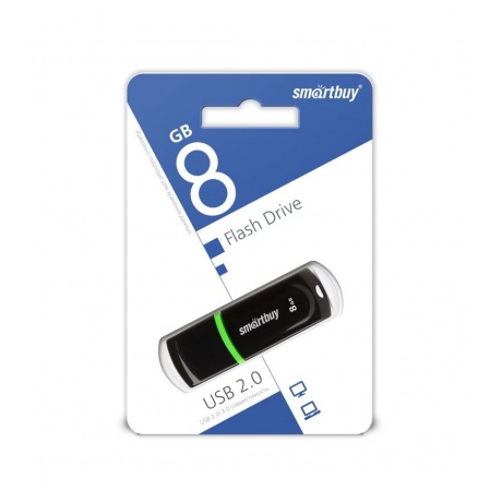 Флэшка Smartbuy USB 2.0 Flash Drive 8GB Paean Black (SB8GBPN-K) - фото 3
