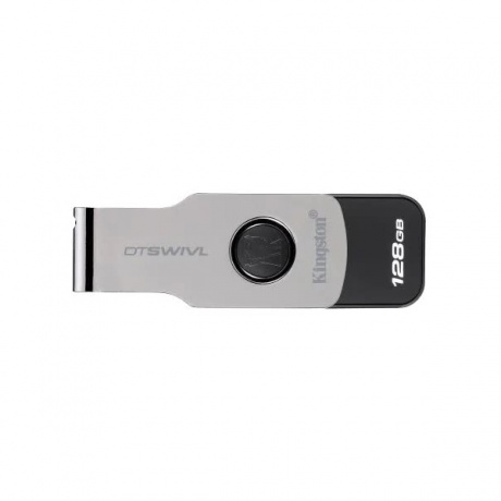 Флешка Kingston 128Gb DataTraveler (DTSWIVL/128GB) USB3.0 серебристый черный - фото 1
