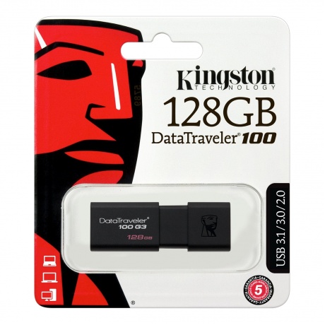Флешка Kingston 128Gb DataTraveler 100 G3 (DT100G3/128GB) USB3.0 черный - фото 6