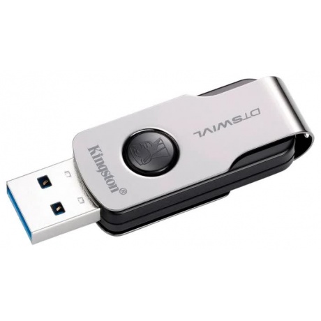 Флешка Kingston 32Gb DataTraveler (DTSWIVL/32GB) USB3.0 серебристый черный - фото 1