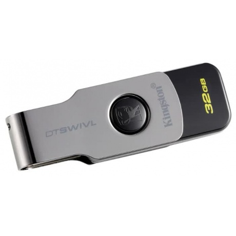 Флешка Kingston 32Gb DataTraveler (DTSWIVL/32GB) USB3.0 серебристый черный - фото 4