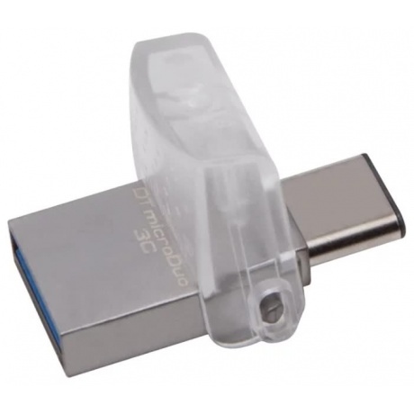 Флешка Kingston 32Gb DataTraveler microDuo (DTDUO3C/32GB) USB3.0 белый - фото 3
