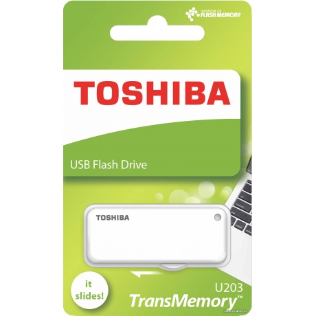 Флешка Toshiba 64Gb U-Drive U203 THN-U203W0640E4 USB2.0 белый - фото 1
