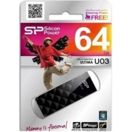 Флешка Silicon Power 64Gb Ultima U03 SP064GBUF2U03V1K USB2.0 чер...