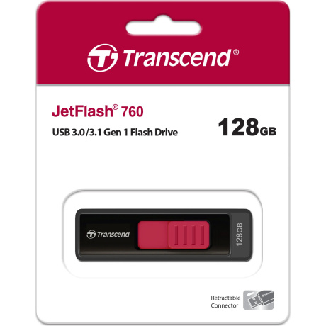 Флешка Transcend Jetflash 760 128GB (TS128GJF760) черный/красный - фото 4