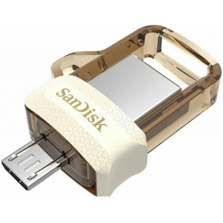 Флешка SanDisk Ultra Dual Drive 64GB (SDDD3-064G-G46GW) White-Gold - фото 1