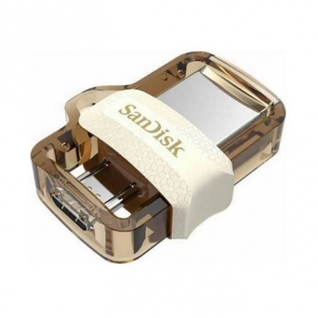 Флешка SanDisk Ultra Dual Drive 64GB (SDDD3-064G-G46GW) White-Gold - фото 2