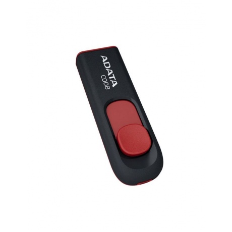Флешка A-Data 16Gb C008 (AC008-16G-RKD) USB2.0 Black/Red - фото 1