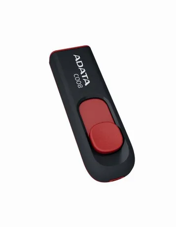 Флешка A-Data 32Gb C008 (AC008-32G-RKD) USB2.0 Black/Red
