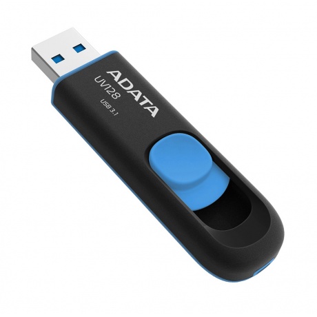 Флешка A-Data 64Gb UV128 (AUV128-64G-RBE) USB3.1 Blue - фото 1