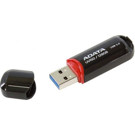Флешка A-Data 128Gb UV150 (AUV150-128G-RBK) USB3.0 Black - фото 1