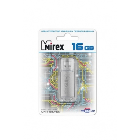 Флешка Mirex UNIT (16Gb) Silver - фото 2