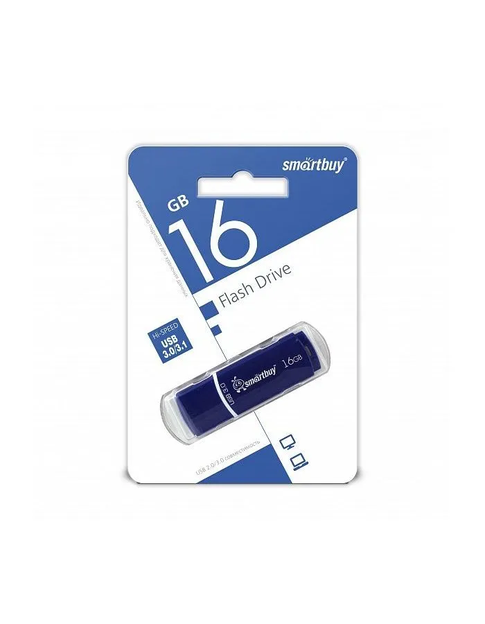 Флешка SmartBuy 16Gb Crown blue USB 3.0 - фото 1