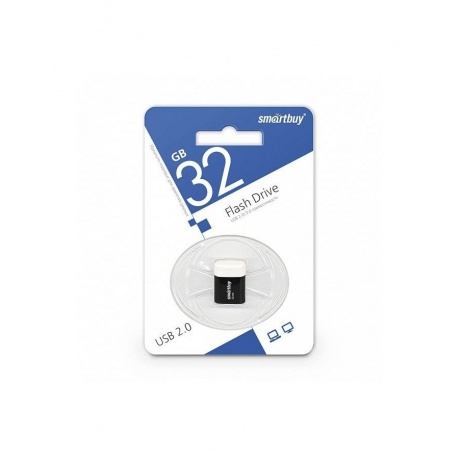 Флешка SmartBuy 32Gb Lara black USB 2.0 - фото 1