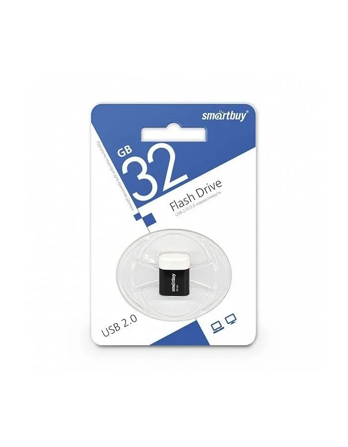 Флешка SmartBuy 32Gb Lara black USB 2.0 - фото 1