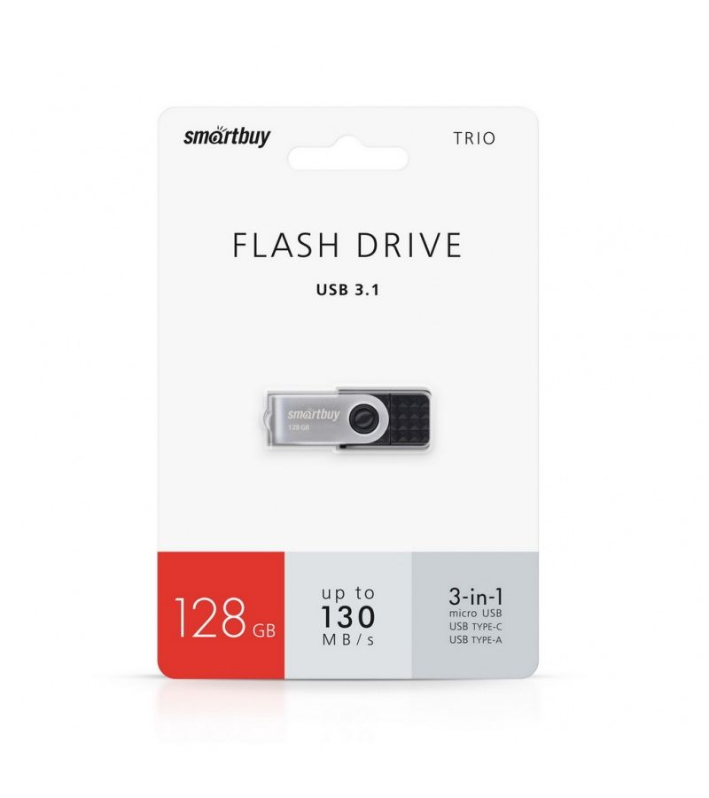 

Флешка SmartBuy 128Gb Trio USB 3.1