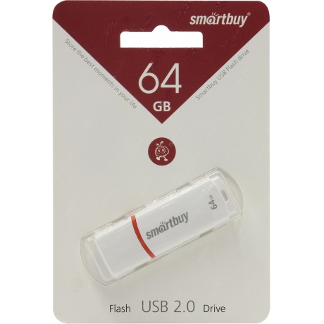 Флешка SmartBuy 64Gb Crown white USB 2.0 - фото 1
