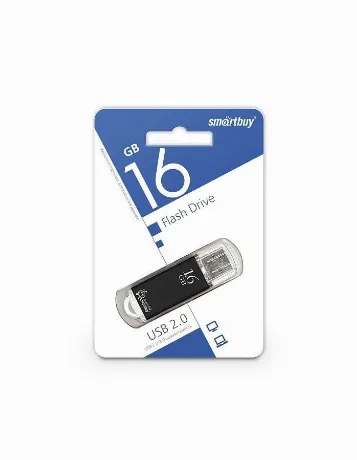 Флешка SmartBuy 16Gb V-Cut black USB 2.0