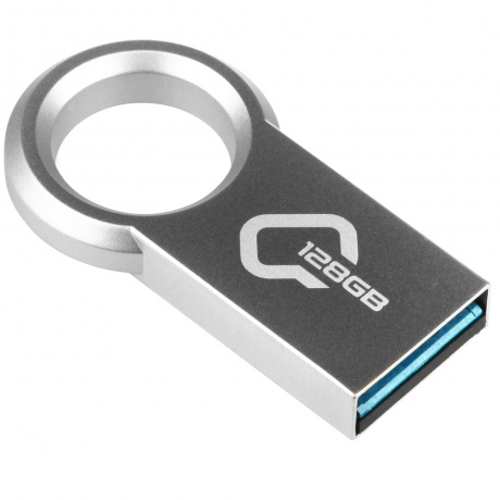 Флешка Qumo Ring USB 3.0 128GB Metallic (QM128GUD3-Ring) - фото 1