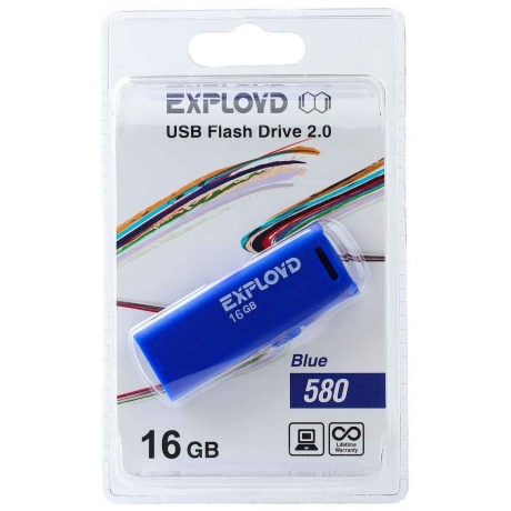 Флешка Exployd 580 16GB (EX-16GB-580-Blue) - фото 5