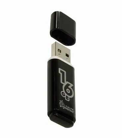 Флешка SmartBuy Glossy USB 2.0 16GB Black (SB16GBGS-K)