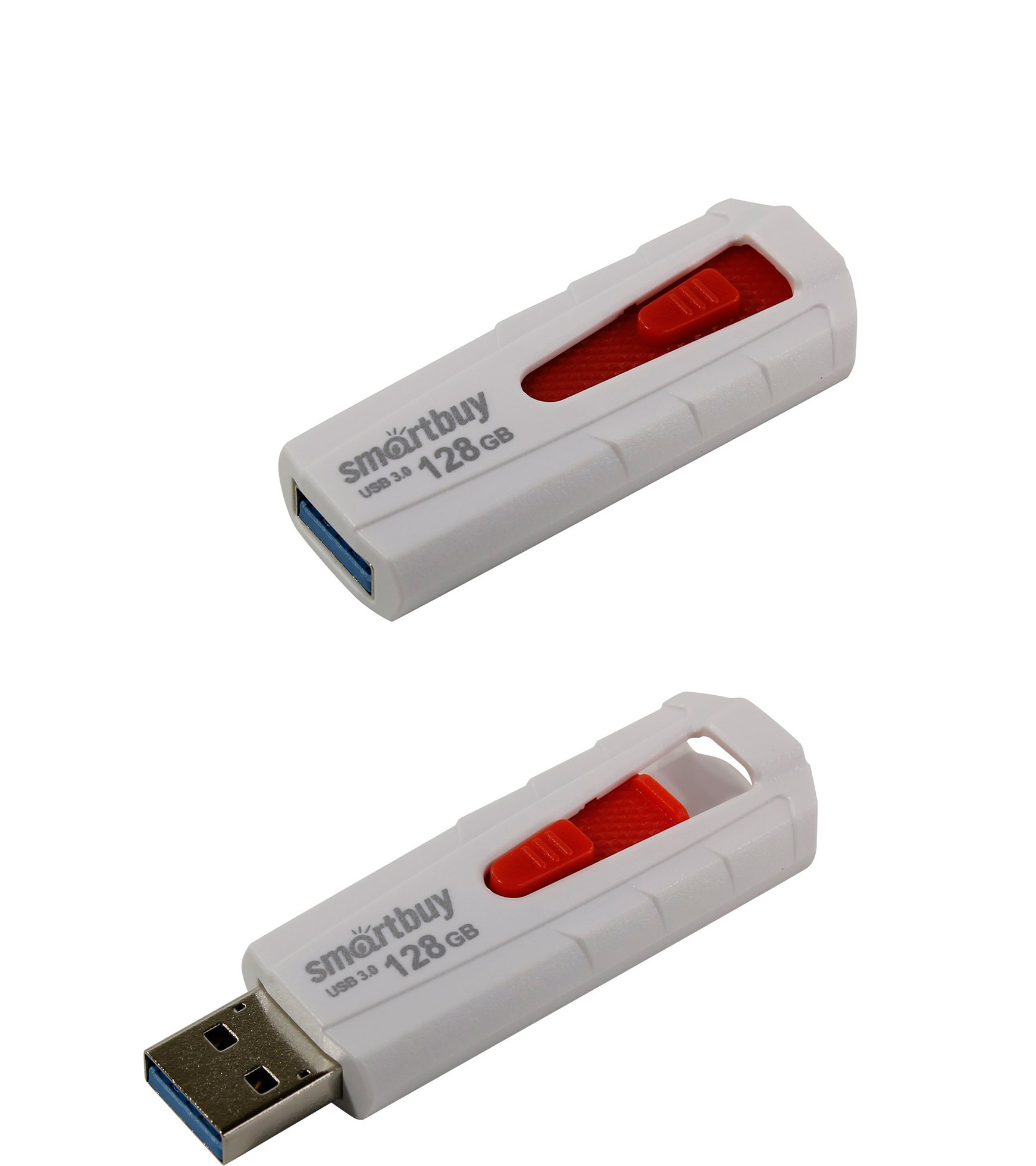 Флешка SmartBuy Iron White-Red 128Gb (SB128GBIR-W3) за 1200 руб ...