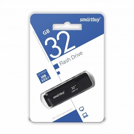 Флешка SmartBuy Dock USB 3.0 32GB Black (SB32GBDK-K3) - фото 1