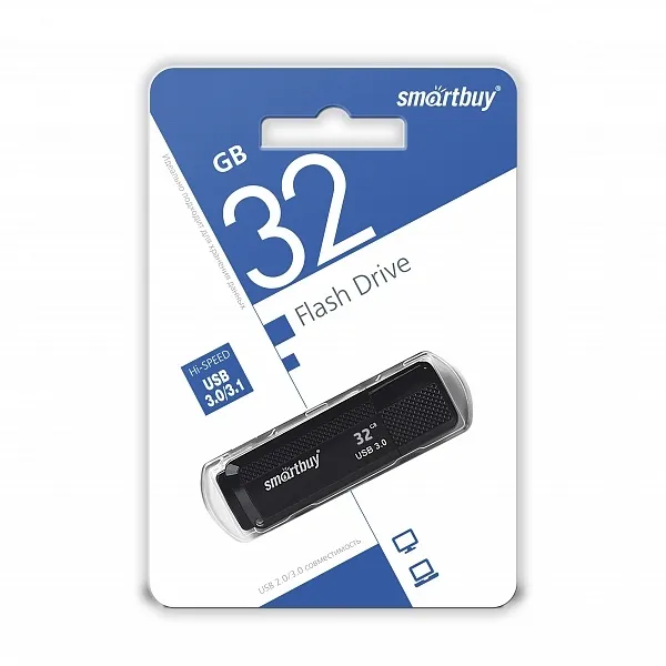 Флешка SmartBuy Dock USB 3.0 32GB Black (SB32GBDK-K3) - фото 1