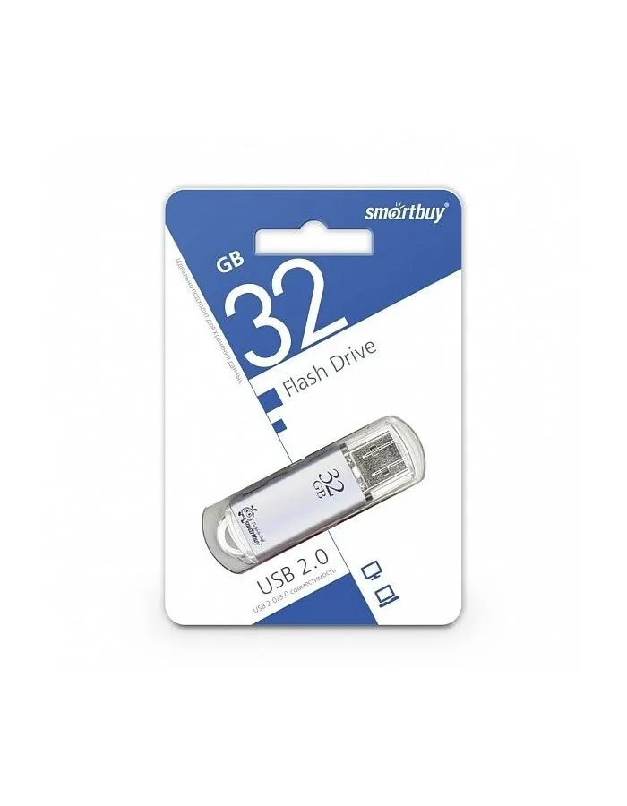 Флешка SmartBuy V-Cut 32GB Silver (SB32GBVC-S)