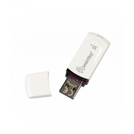 Флешка SmartBuy Paean 32GB White (SB32GBPN-W) - фото 3